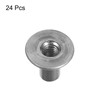 uxcell M6 T-Nuts, 24pcs Carbon Steel Tee Nuts, Round Base