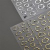 5D Embossed Rhinestones Nail Art Stickers,Gold Crystal Soft Glue Irregular