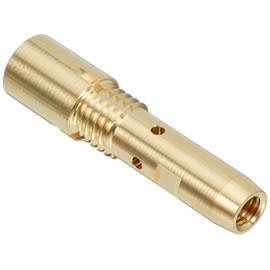 Abicor Binzel 142.0163.5 Brass Contact Tip Holder for Welding Torch, M8 x M12 x 1 Thread Size, 63.4 mm Length (Pack of 5)