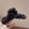 シャーククリップ ヘアクリップ 大きめしバンスクリップ シフォン ドームヘアクリップ ふわふわ しっかり 人気 上品 おしゃれ