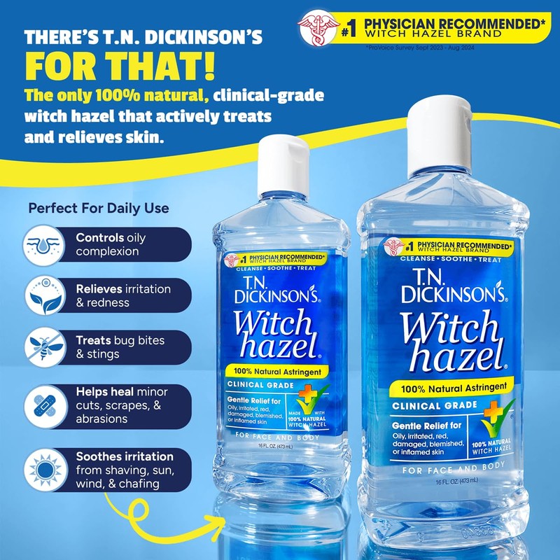 T.N. Dickinson's Witch Hazel 100% Natural Astringent | Pure Witch