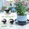 12inch Heavy Duty Wheeled Plant Caddy with Handle,Supports up to