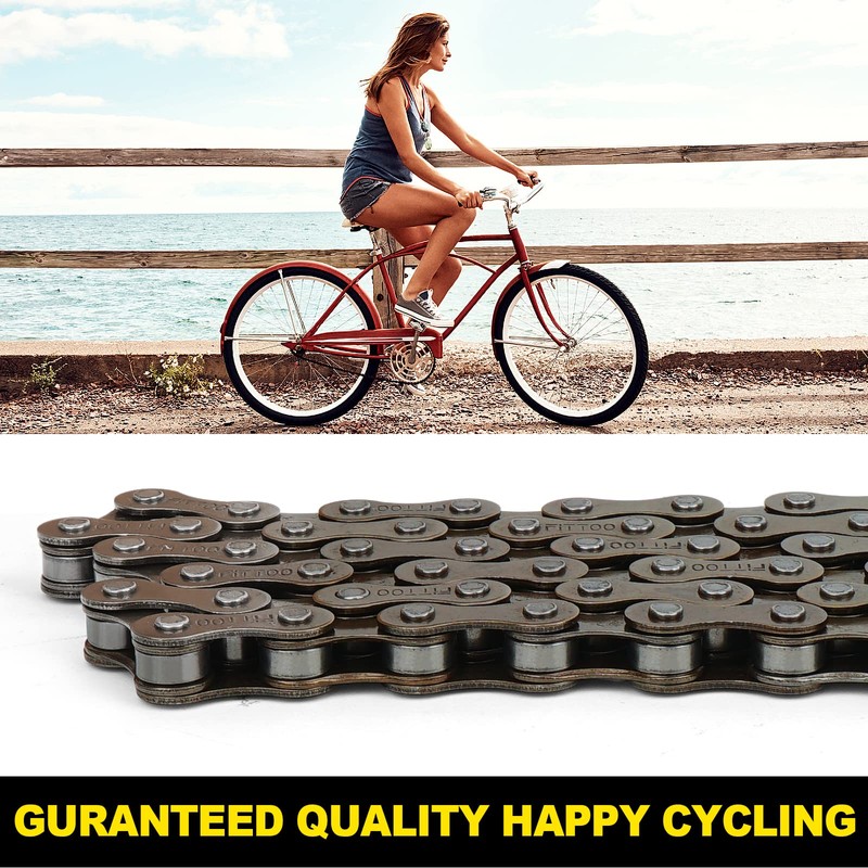 FITTOO Single Speed Bike Chain 1/2 x 1/8 Inch 114