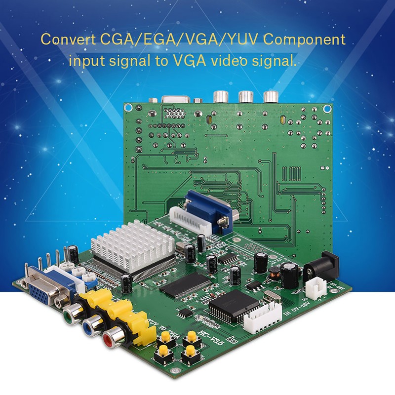 CGA/EGA/YUV/RGB to VGA Arcade Game HD Video Converter Adapter Board