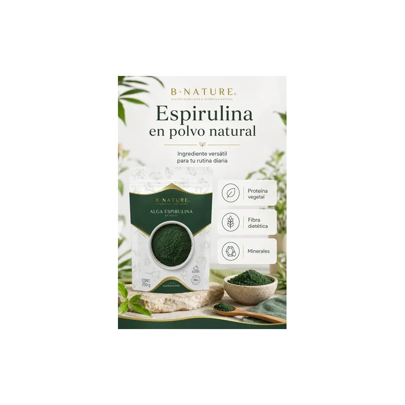 Alga Espirulina En Polvo B Nature 250 G Natural
