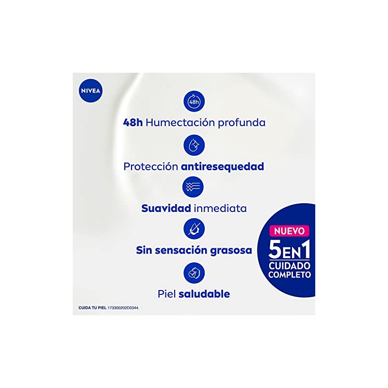 Nivea Crema Corporal Humectante Body Milk Nutritiva 650 Horas Humectación