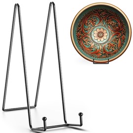 TR-LIFE 16 Inch Black Metal Plate Stand (3 Pack) - Heavy Duty Picture and Display Stand for Large Plates, Frames, Platters and Art
