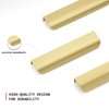 homdiy 10 Pack Edge Drawer Pulls Brushed Brass Cabinet Handles