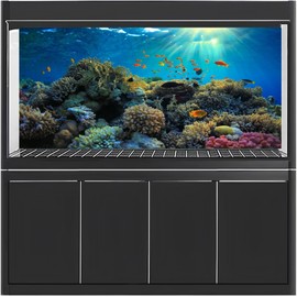 MIRRORANG 91x41cm Durable Vinyl Aquarium Background Coral Tropical Fish Underwater World Fish Tank Background