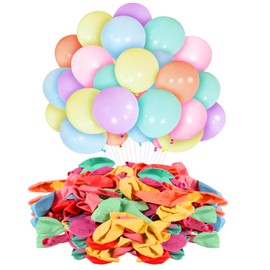 100 Mixed Color Latex Balloons for Adult Parties, Weddings & Events - Premium Air-Filled Decoration (12 Inch, Assorted)