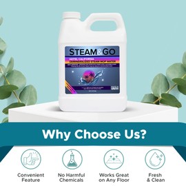 Steam and Go Demineralized Water - Multi-Surface Cleaning Solution for Steam Cleaners, Mops, Hardwood and Any Floor Surfaces - Ideal for Home and Office - Hotel California Scent, 32 oz. Pack of 18