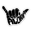 Aloha Shaka Hand Surfing Hawaii Vinyl Sticker - Car Phone - 3"