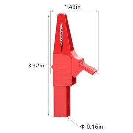 Goupchn 10PCS Heavy Duty Alligator Clips Full Insulated Safe Crocodile Clips with 4mm Banana Jack Socket for Automotive Car Battery Electrical Testing Red+Black