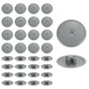 Sourcing Map 200Pcs Dark Gray Plastic Screw Cap Covers, 17