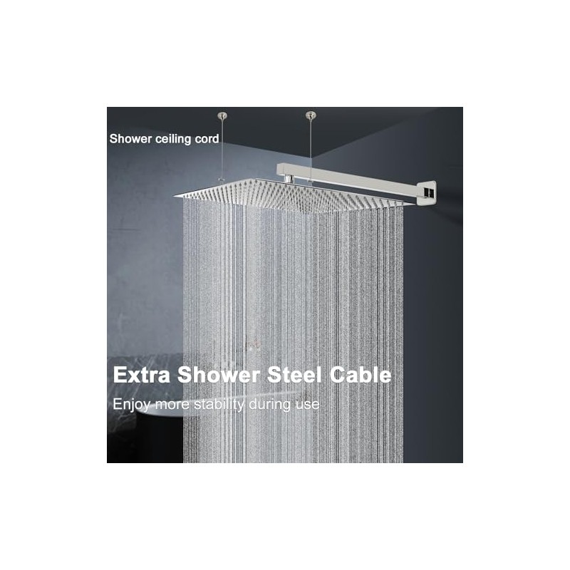 Cabezal de ducha con brazo de extensión, cabezal de ducha