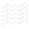 FECTAS 15-20pcs Clear Nose Screw Stud L Shap Nose Bone