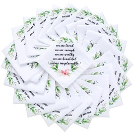 FuWeave 40 Pcs Housekeeping Week Handkerchiefs Women Gift Christian Bible Verse Religious Ladies Cotton Handkerchiefs for Mother Gift (Classic Bible)