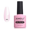 AIMEILI Soak Off U V LED Translucent Sheer Pink Gel