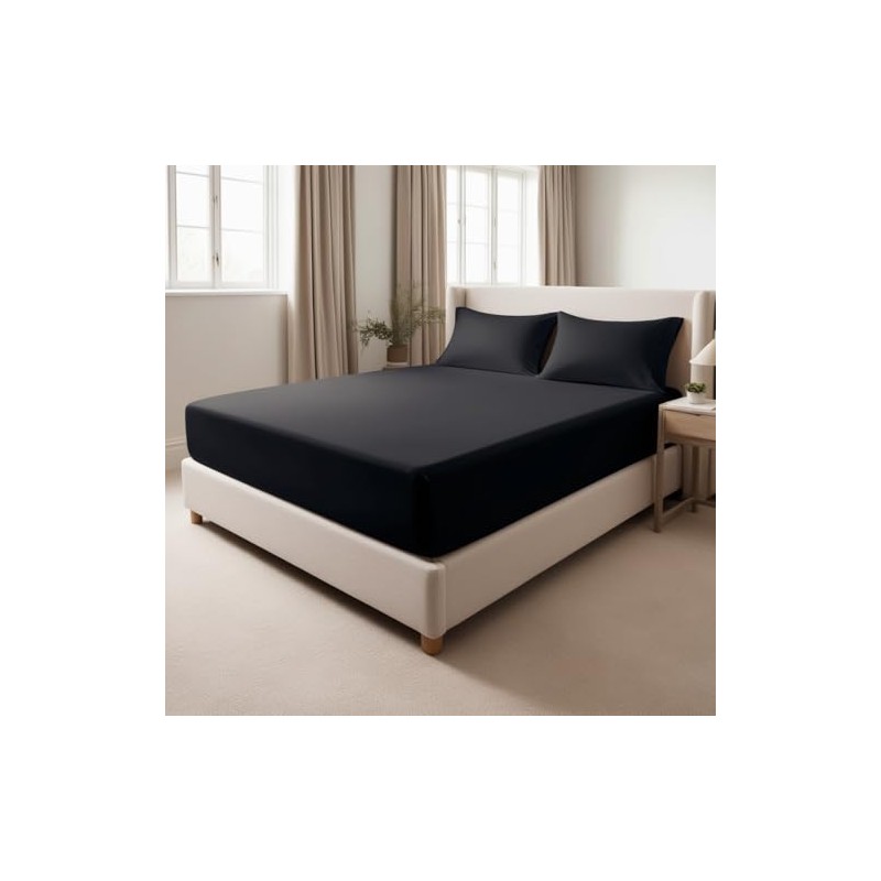 200 Thread Count 100% Egyptian Cotton Fitted Sheet - Extra