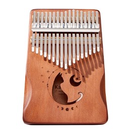 Cicogna Kalimba Cat 17 Keys Kalimba Cat Wooden Thumb Piano Finger Piano (Terracotta)
