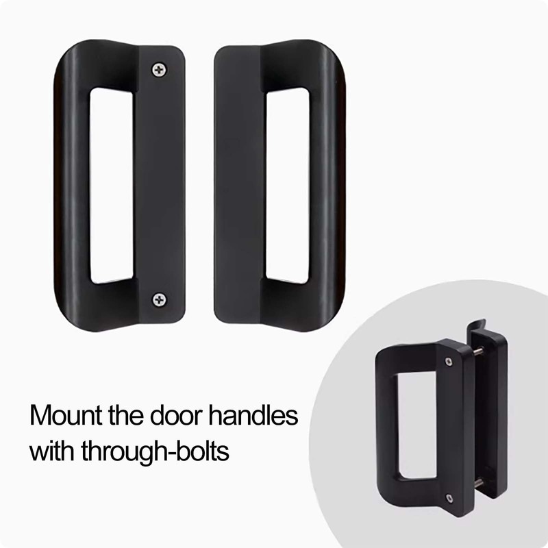 KVTTOZA Sliding Door Handle Set (No Lock, Non-Keyed), Fits 5-5/8