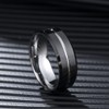 King Will Tungsten Carbide Wedding Band Ring for Men -8mm