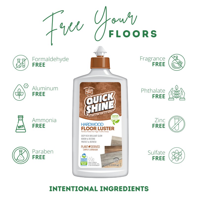 Quick Shine Hardwood Floor Clean + Polish Mop Kit w/