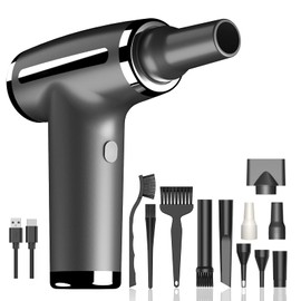 Compressed Air Duster,Brushless Motor 120000RPM 4 Gear Electric Air Can for Computer Keyboard Cleaning,Battery Life>50Mins,10W Fast Charging Good Replace Compressed Air Can