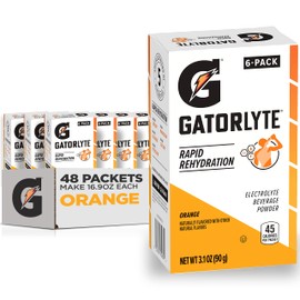 Gatorlyte Powder, Orange, Makes 20 Fl Oz (Pack of 48)
