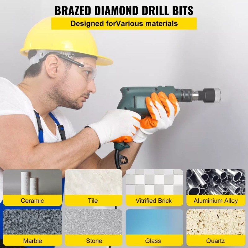Vevor Kit De Sierra Perforadora Para Baldosas Broca De Diamante