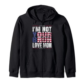 I'm Not Your Bruh, Love Mom Gifts for Mum Mother's Day Us Hooded Jacket, black
