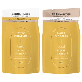 Pantene Miracles Bond Repair Series Moisture & Power Repair Shampoo & Treatment Refill Set, 12.3 oz (350 g) + 12.3 oz (350 g) + 12.3 oz (350 g) Moist Care