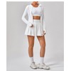 Belriviere Damen-Tennisrock mit hoher Taille, plissiert, mit Innentaschen, athletischer Golf-Skort,