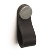 Gedotec Furniture knob made of solid metal and leather, 1