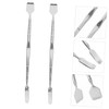 Beavorty 2pcs Pore Scraper Tool Blackhead Removal Shovel Stainless Steel