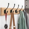 12 Pack Dual Coat Hooks Wall Mounted, Dual Prong Retro