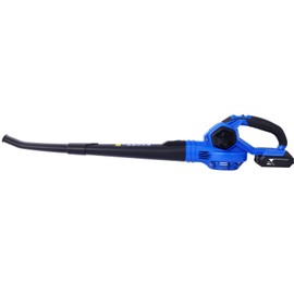 ZJMTOCYU Cordless Leaf Blower Electric with 2 Speed Modes, 20V Battery Powered for Lawn Care and Patio Clean-up, Black and Blue