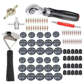 Snblzhef General Car Motorcycle Tyre Tire Repair Rubber Glues Patch Tool Packet for Radial Tire,Tubeless Tire Patch,85Pcs