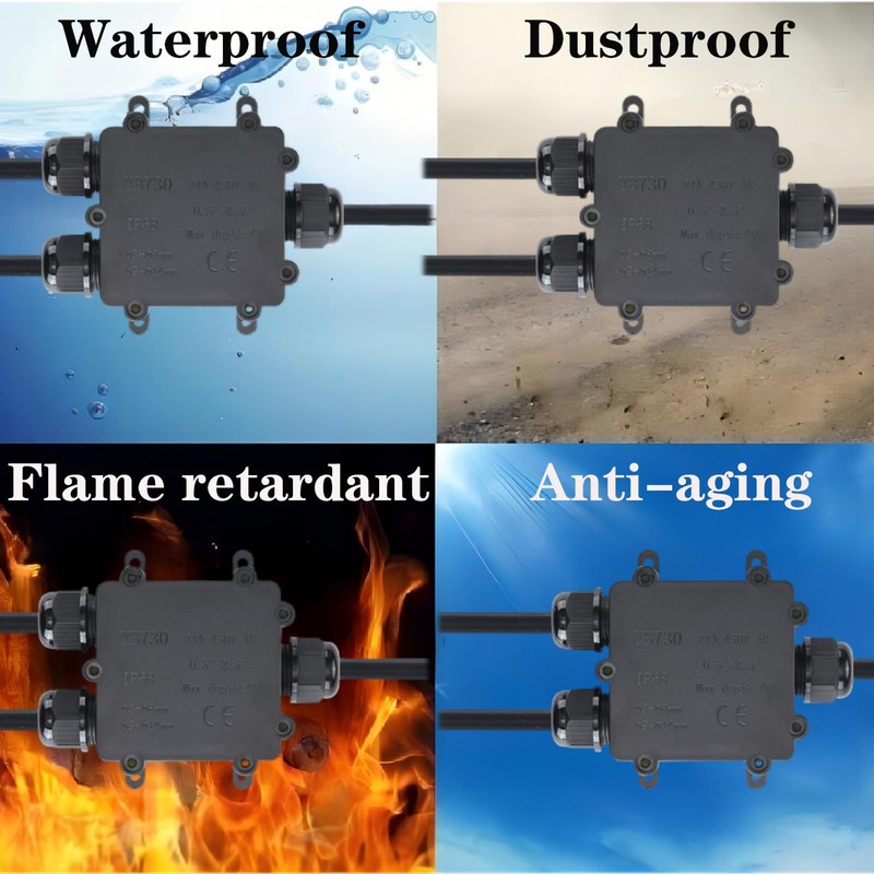 Junction Box, Earth Cable Terminal Box, Connection Box, 3-Way Junction