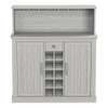 Pemberly Row 47 in. Grey Buffet Bar Cabinet Wine Rack