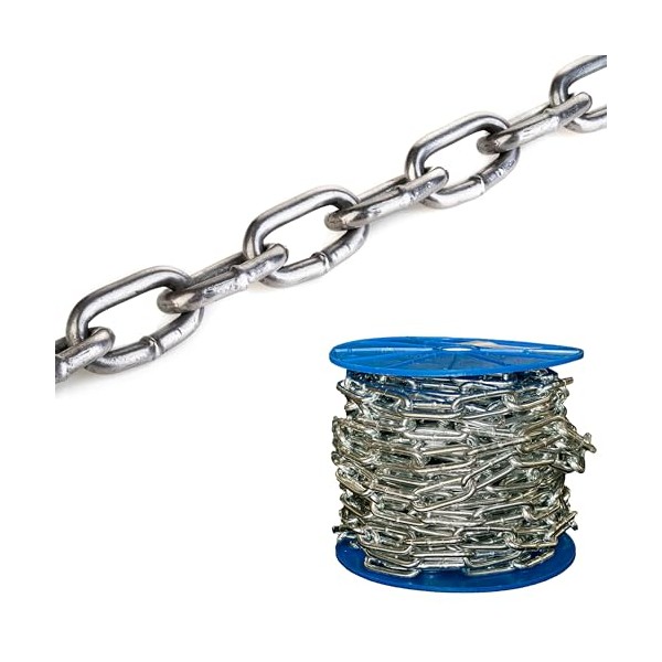 1 Metre (6mm) Galvanised Steel Chain Heavy Duty Durable Security