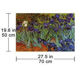 DOUBLETOP Irises- Vincent Van Gogh -1000 Piece Artwork Oil Painting Cardboard Jigsaw Puzzles for Adults Child Brain Teasers Toys Home Photo Frame Wall Decoration Puzzles Finished Size 30x20 inches