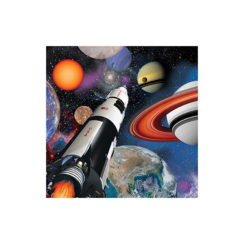 Creative Converting 16 Count 3 Ply Space Blast Lunch Napkins,