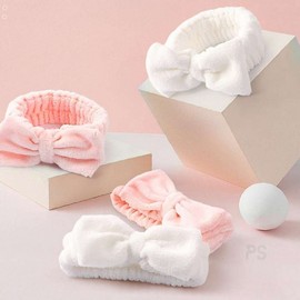 Sky Hair and Wrist Washband Set: Ribbon Headband & Turban Hairband 2ea