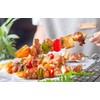30 Pieces Stainless Steel Roulade Needles, 20 cm Barbecue Skewers,