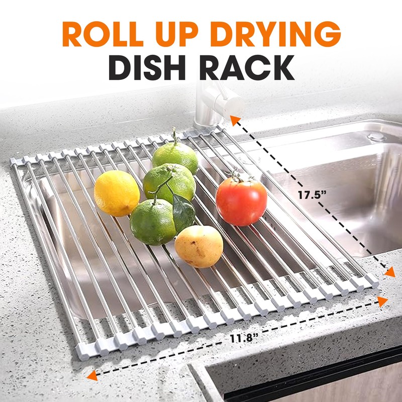 Cheer Collection Dish Drying Rack – Multipurpose Over The Sink