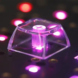Blanko-Kristalltransparente Tastenkappen PC Material 1U XDA Profil Profil R4 Tastenkappe für MX Schalter Mechanische Tastatur mit Hintergrundbeleuchtung (XDA Transparent, 100Stück)