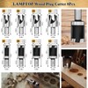LAMPTOP 39-Pcs Woodworking Chamfer Drilling Tools Including 1-Pcs Bolt-Deburring Tool,
