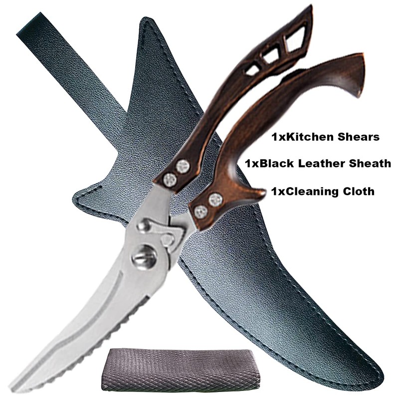 ANDONG Kitchen Scissors, Heavy Duty Professional Poultry Shears, Stainless Steel