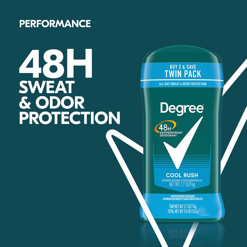 Degree Men Original Antiperspirant Deodorant Cool Rush Twin Pack 48-Hour
